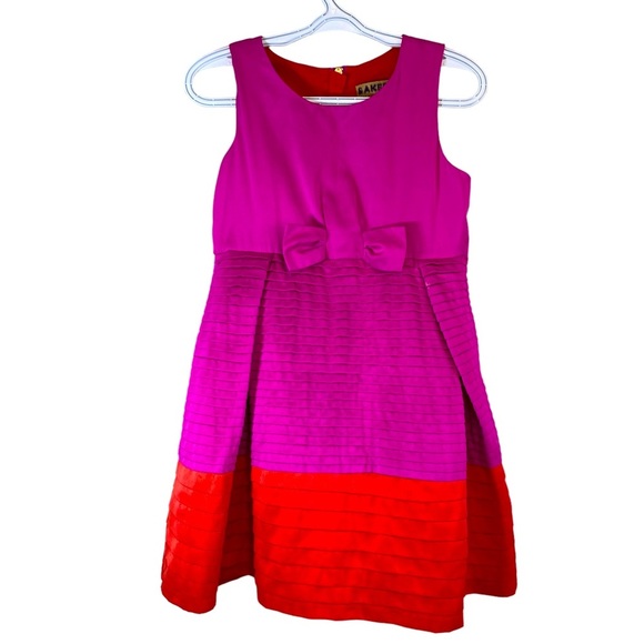 Ted Baker Other - Baker by Ted Baker - Girls 4-6 Fuchsia & Red Summer Pleated Dress